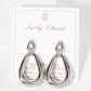 Polished Brass Cutout Double Teardrop Dangle Earrings