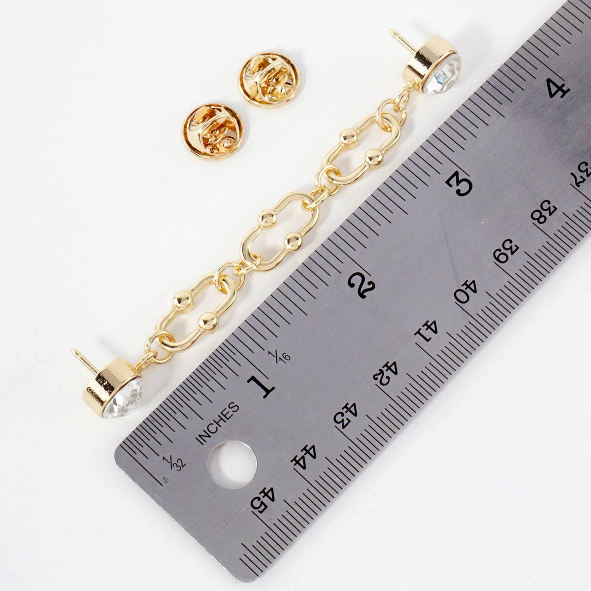 Lucky Charm Crystal Cap & Pin Chain Accessory