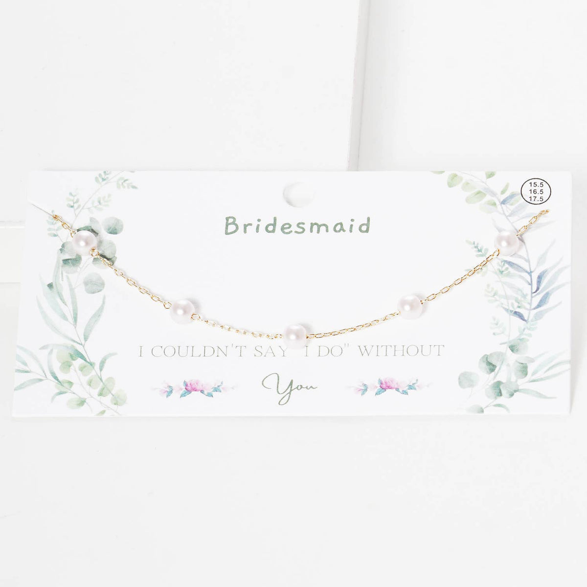 Bridesmaid Pearl Station Necklace