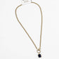 Birthstone Pendant Necklace – Gold-Dipped Ball Chain