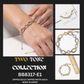Two-Tone Interlocking Link Bracelet