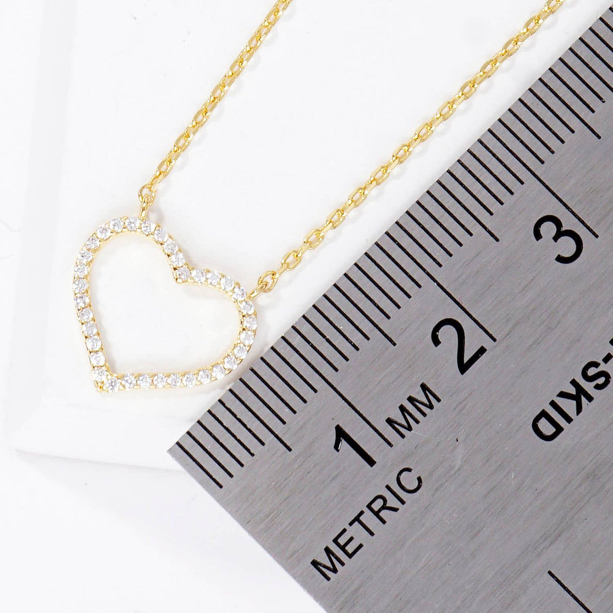 Pave Heart Pendant Necklace