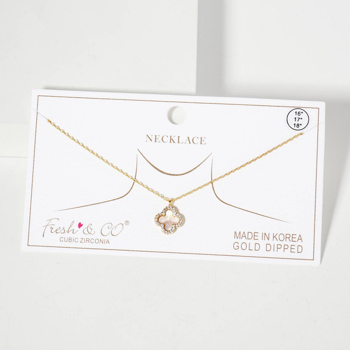 Pave-Set 11mm Quatrefoil Pendant Necklace