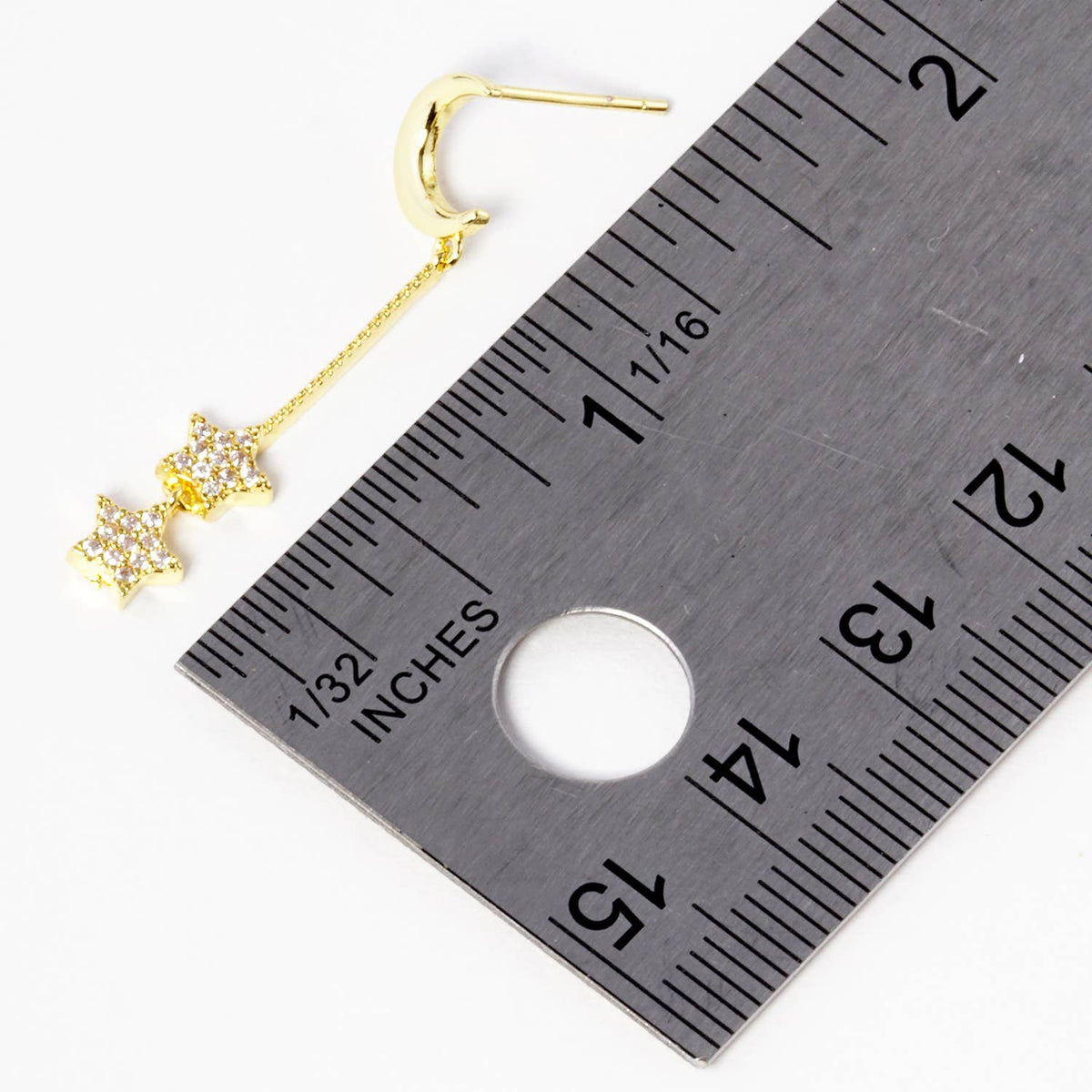 Celestial Moon & Dainty Star Drop Earrings