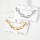 Polished Brass 15mm Twisted Chain and Oval Link Bracelet