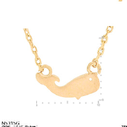 Minimalist Tiny Whale Charm Necklace