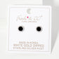 Pave CZ Frame with Mother-of-Pearl Stud Earrings
