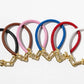 Braided Leather Horseshoe Bracelet