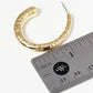 Gold Plated Snake Skin Hoop Earrings