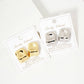 Polished Hand-Molded Organic Square-Shaped Stud Earrings