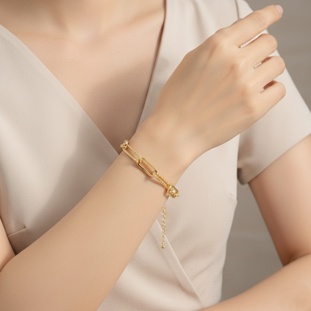 Modern Multi-Link Mixed Texture Chain Bracelet