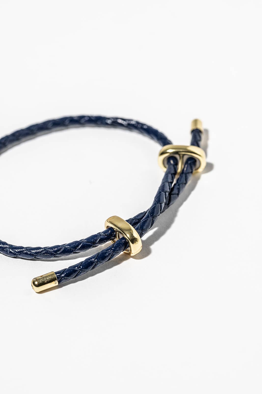 The Radiance Within Braided Leather & Gold Accent Bracelet