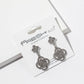 Crystal Clover Drop Earrings – Pavé Quatrefoil Dangle, Gold