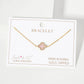 Pave-Set 11mm 18K-Gold-Dipped Brass Quatrefoil Bracelet