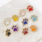 GAME DAY MASCOT CUBIC ZIRCONIA 13MM ENAMEL PAW STUD EARRINGS