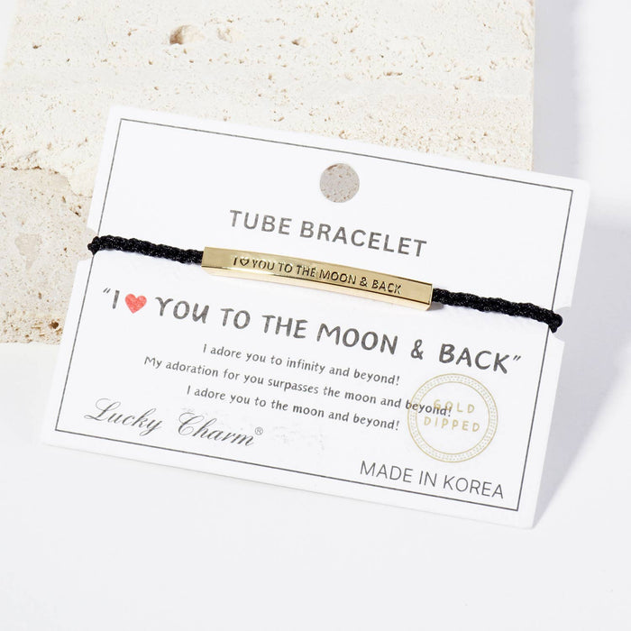Inspirational Messages I love to the Moon & Back Bracelet