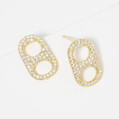 Gold Plated Soda Cap Earrings