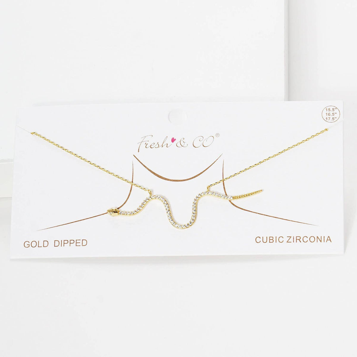 Gold Plated Snake Pendant Necklace