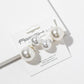 Jumbo Double-Sided Ball Stud Earrings – Statement Pearl