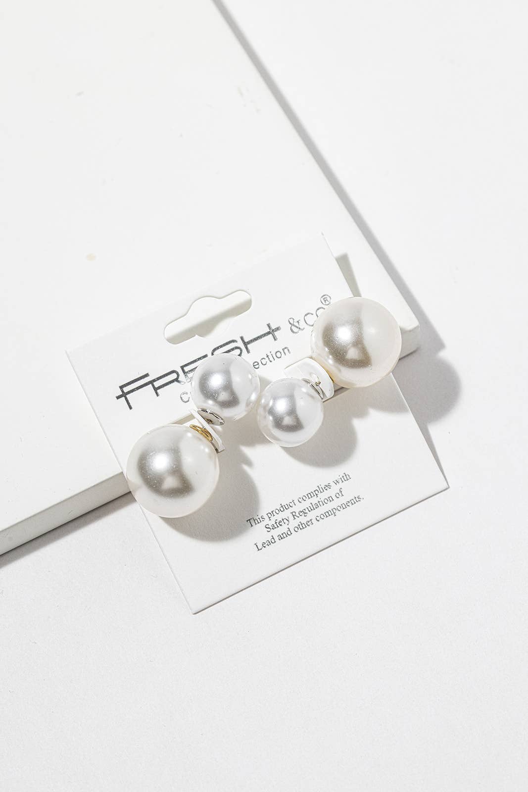 Jumbo Double-Sided Ball Stud Earrings – Statement Pearl