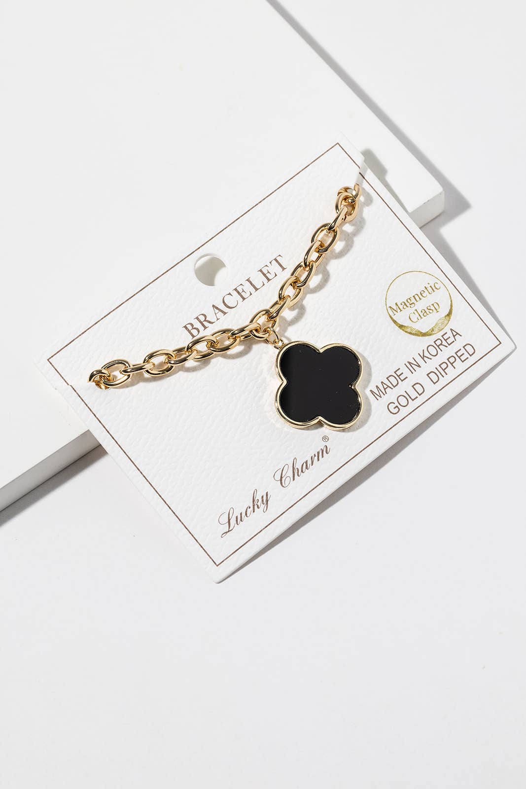 Clover Charm Bracelet with Easy-Wear Magnetic Clasp
