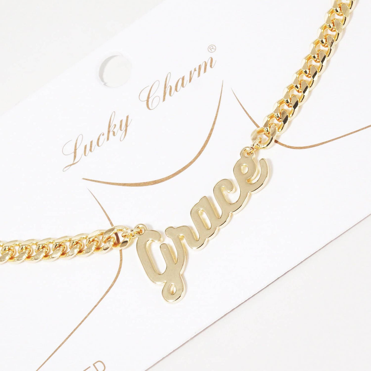 Gold Plated Cuban Link GRACE Necklace