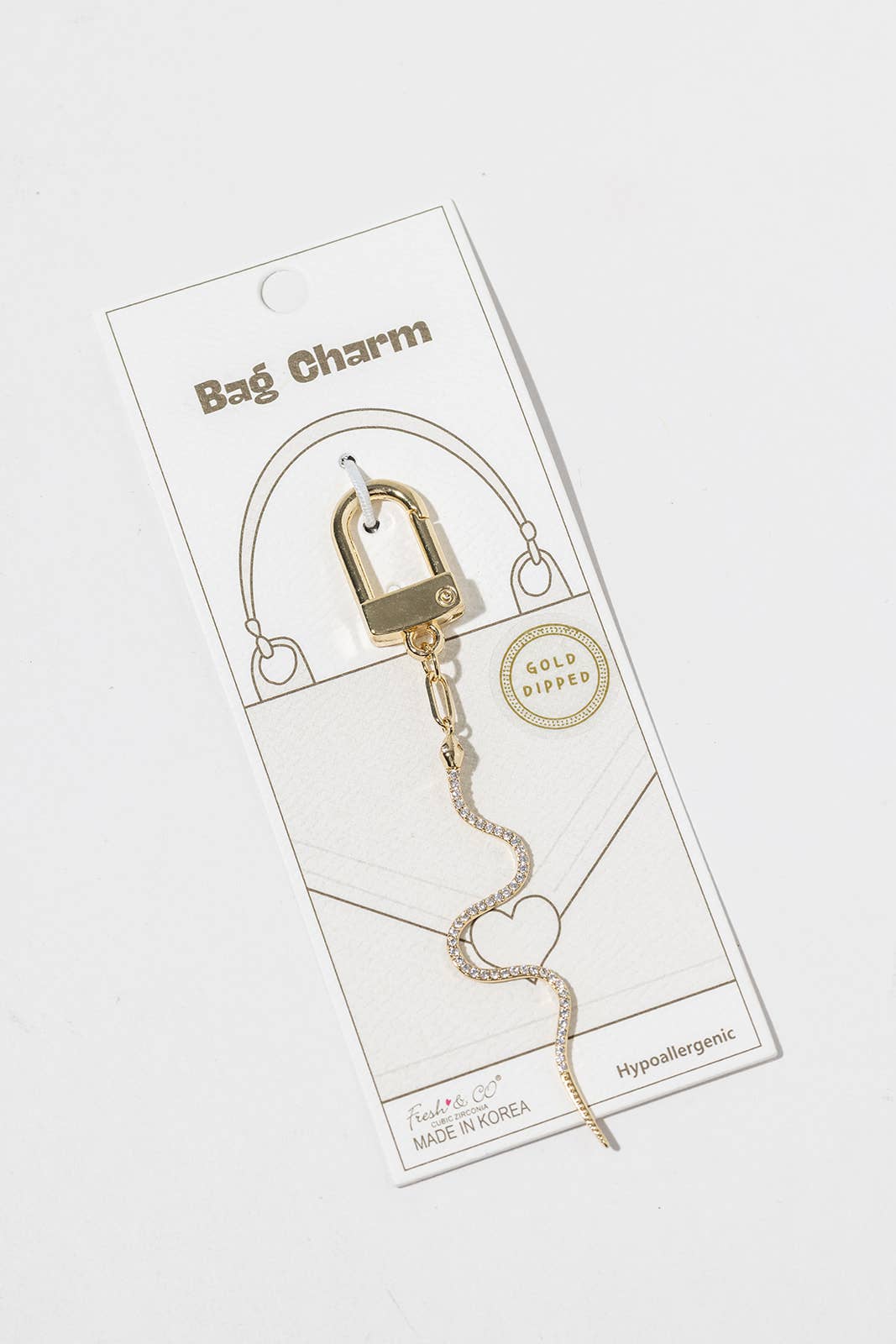 Crystal Snake Bag Charm
