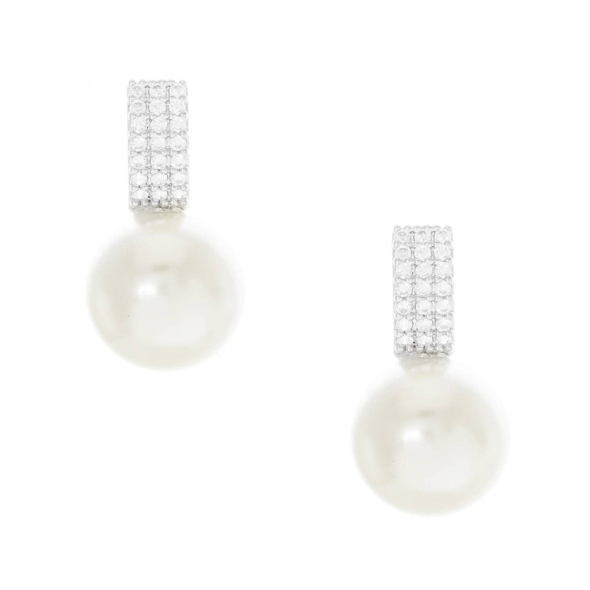 Gold Freshwater Pearl Huggie Earrings