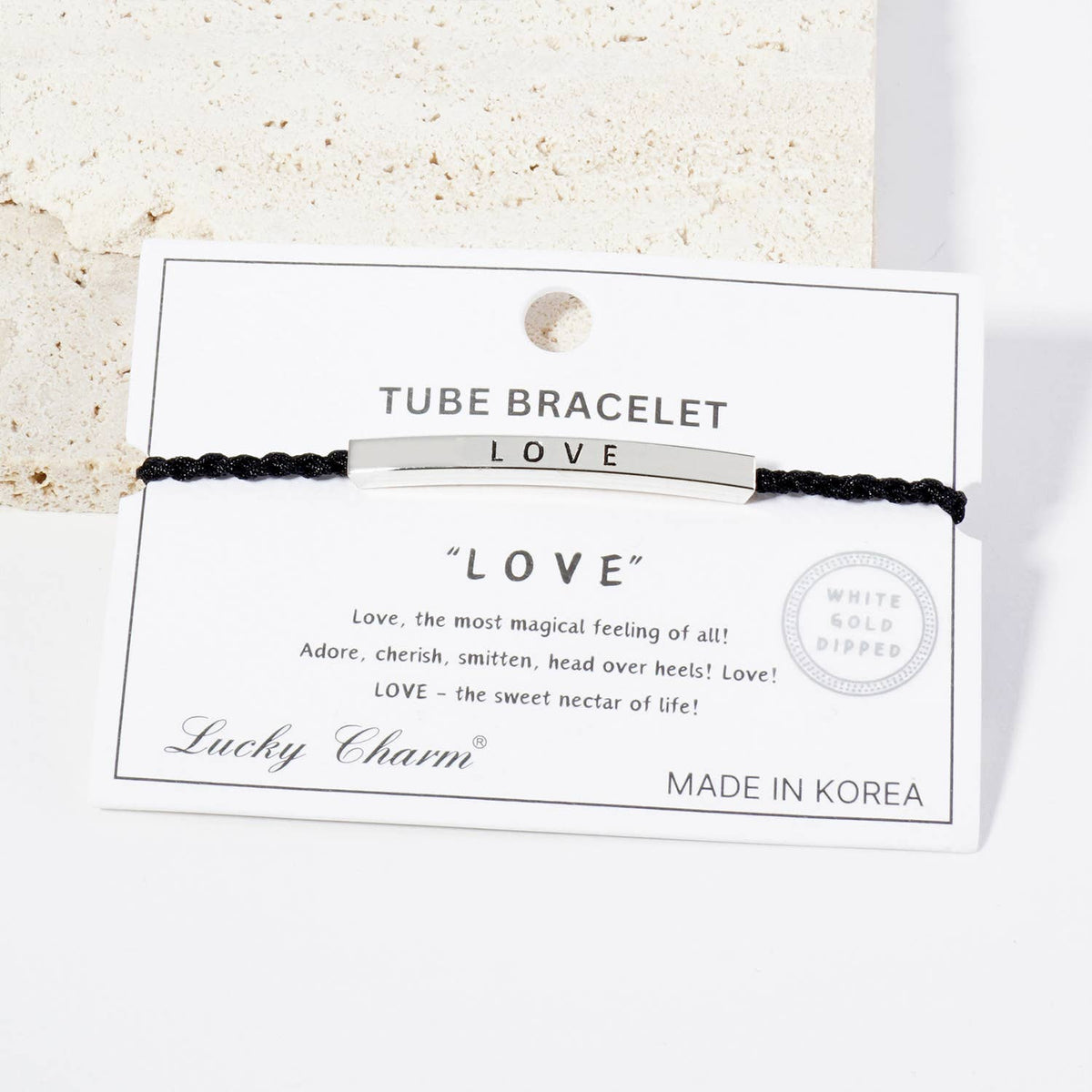 Inspirational Messages "Love" Tube Bar Bracelet