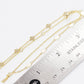 Gold Plated Chain w/ Dangling Clovers Necklace