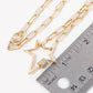 Gold Paper Clip Star Shaped Necklace