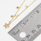 Gold Plated Multi Cubic Star Necklace