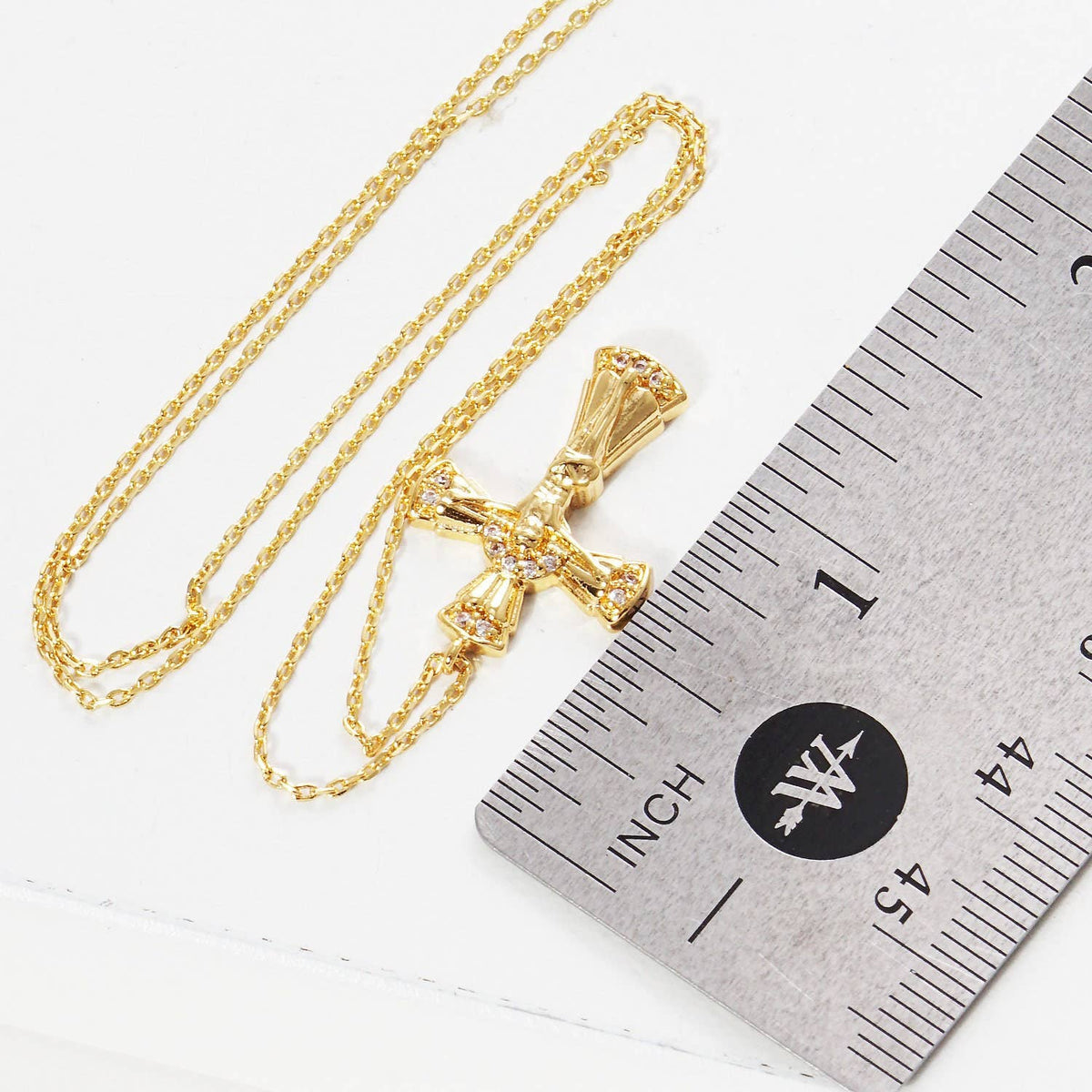 Gold Plated Resurrection Cross Necklace