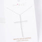 Gold Cubic Cross Pendant Necklace