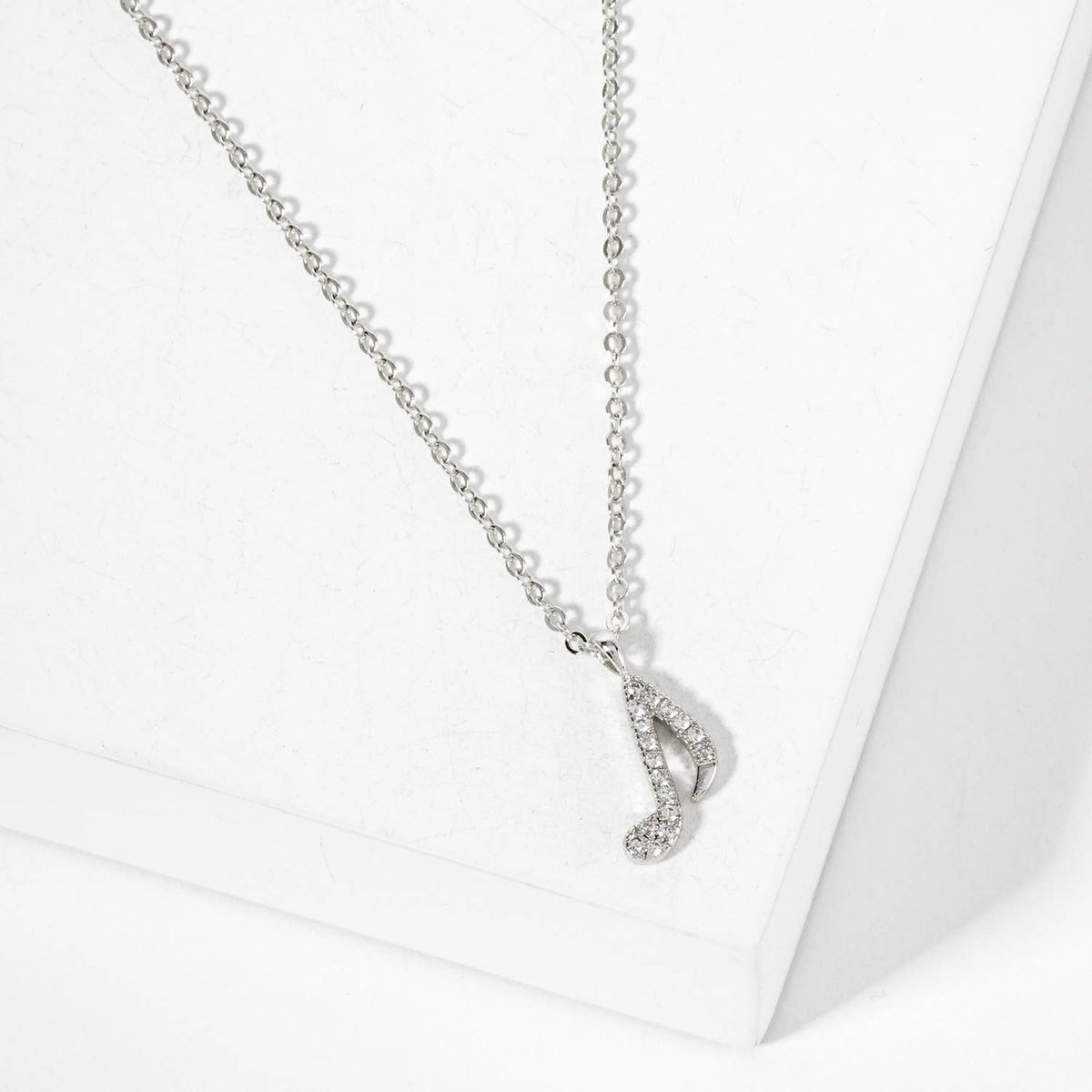 Musical-Note Pendant 18K-Gold-Dipped Necklace