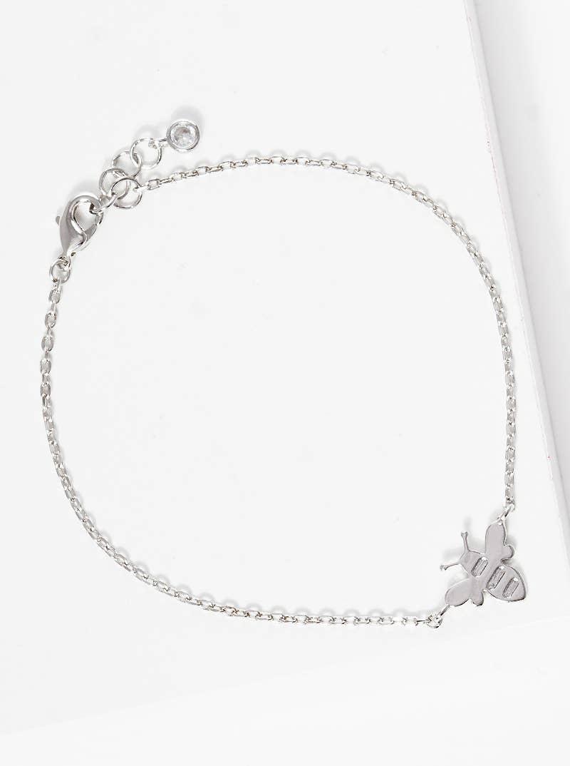 Minimalist Bee Charm Bracelet