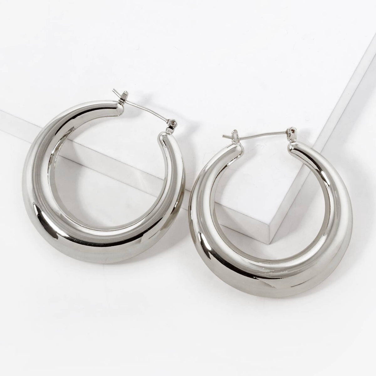 Chunky Dome Hoop Earrings