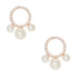 Gold Pearl Drop Huggie Earrings