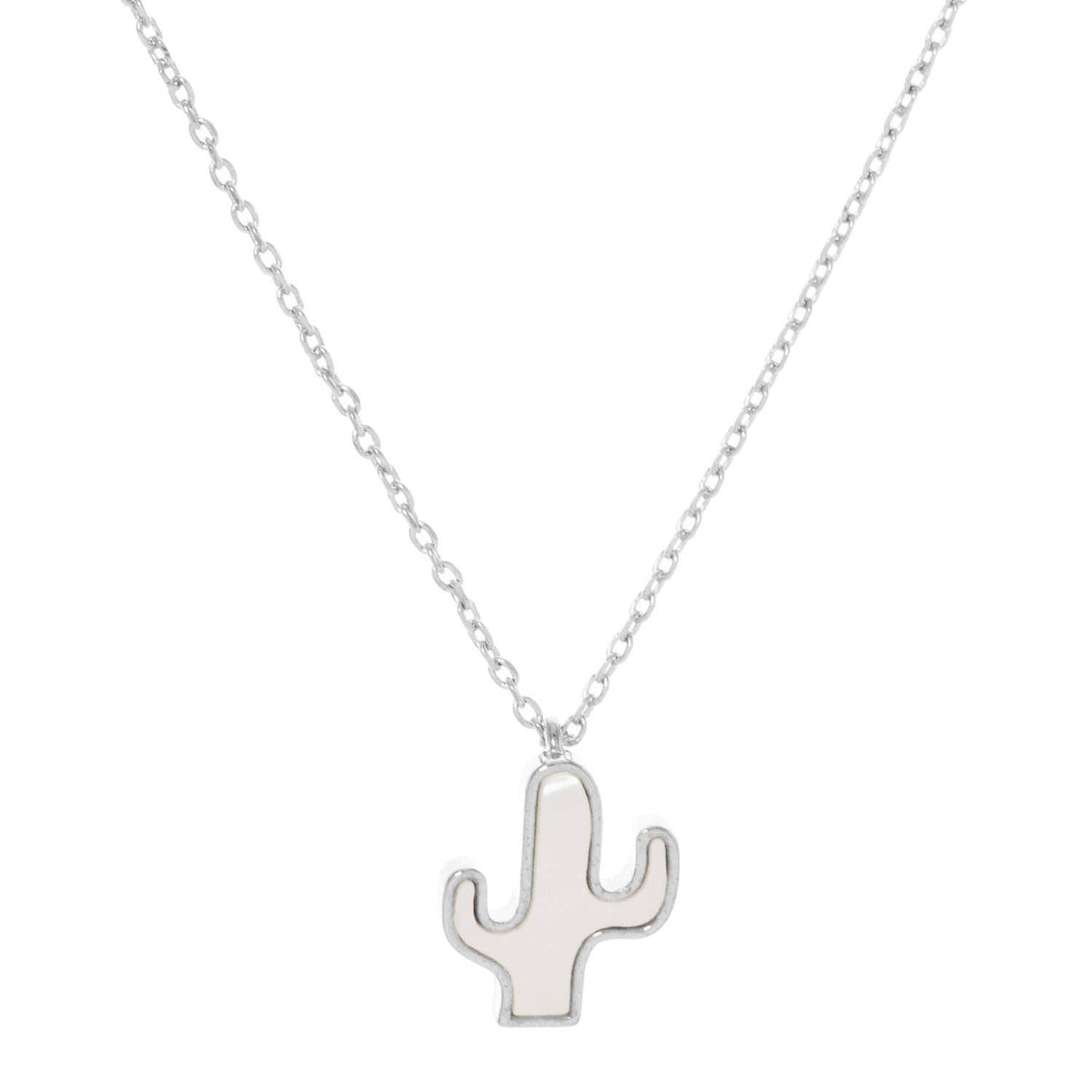 White Shelled Cactus Necklace