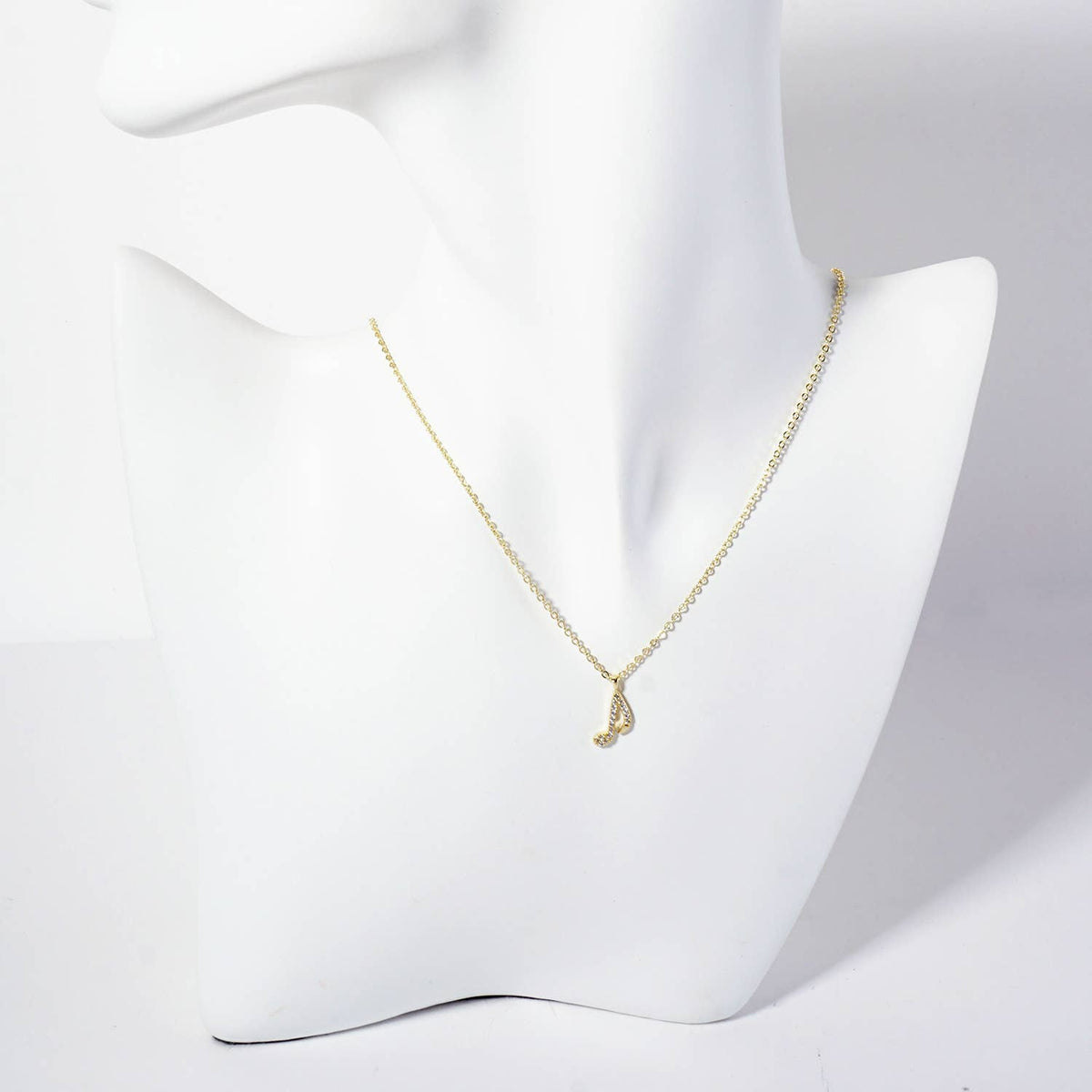 Musical-Note Pendant 18K-Gold-Dipped Necklace