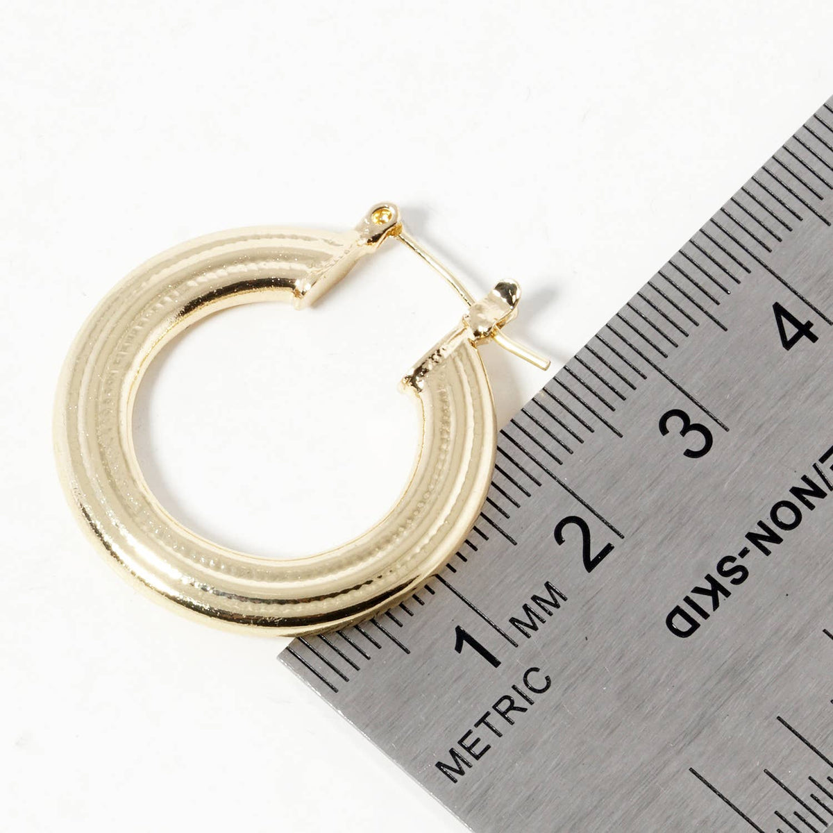 Geometric Spiral Grid Hoop Earrings