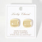 Polished Brass 16mm Square-Shaped Stud Earrings