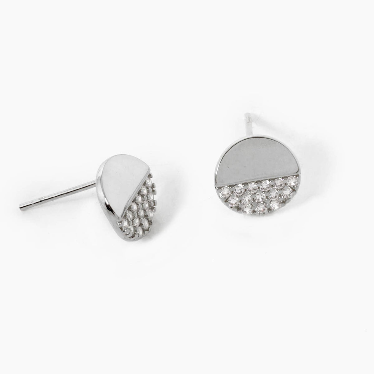 Gold Dipped Round Pendant Earrings