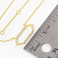 18K Gold Dipped CZ Pave Hexagon Pendant Necklace