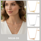 Sparkly Horizontal Eiffel Tower Charm Pendant Necklace