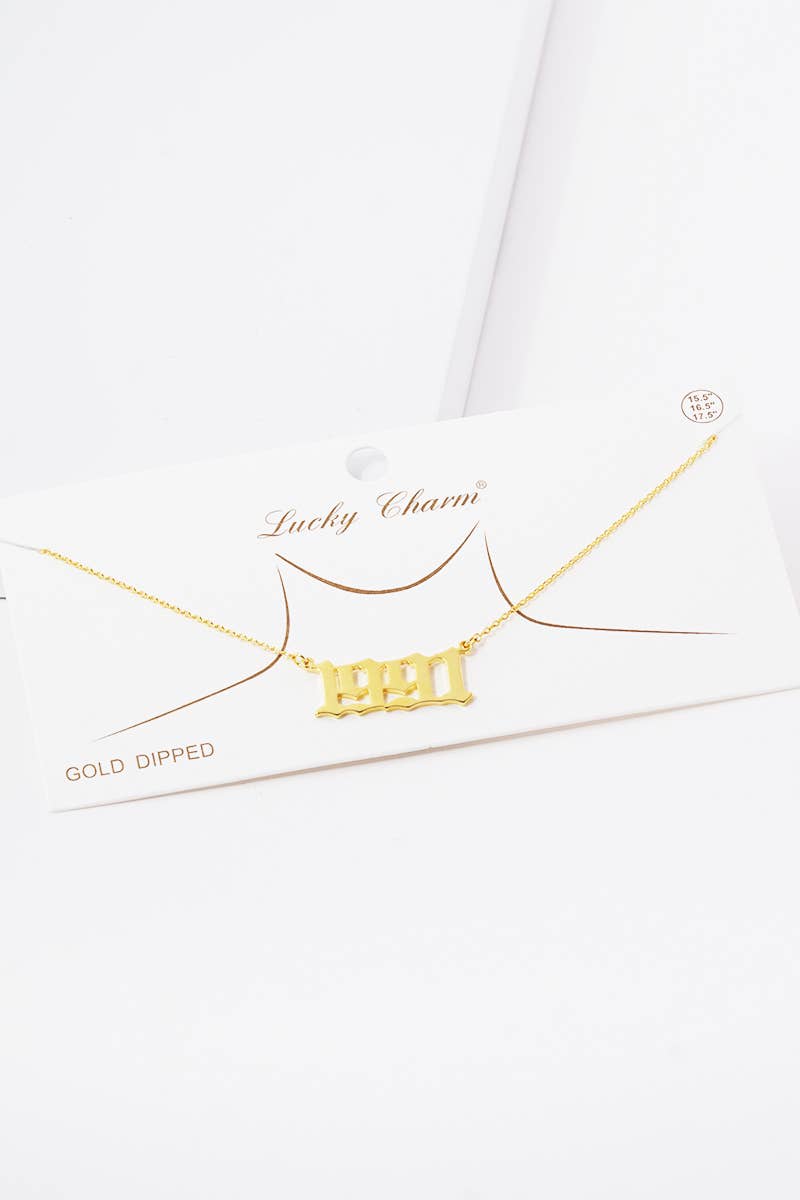 Gold Plated Birth Year Necklace