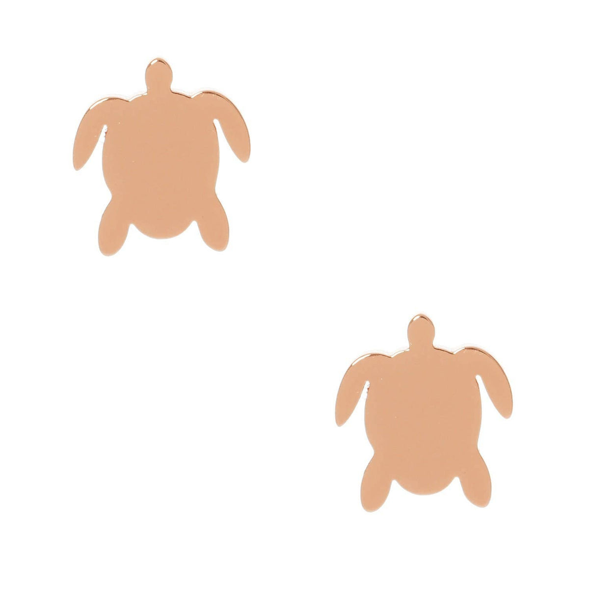 Gold Plated Turtle Stud Earrings