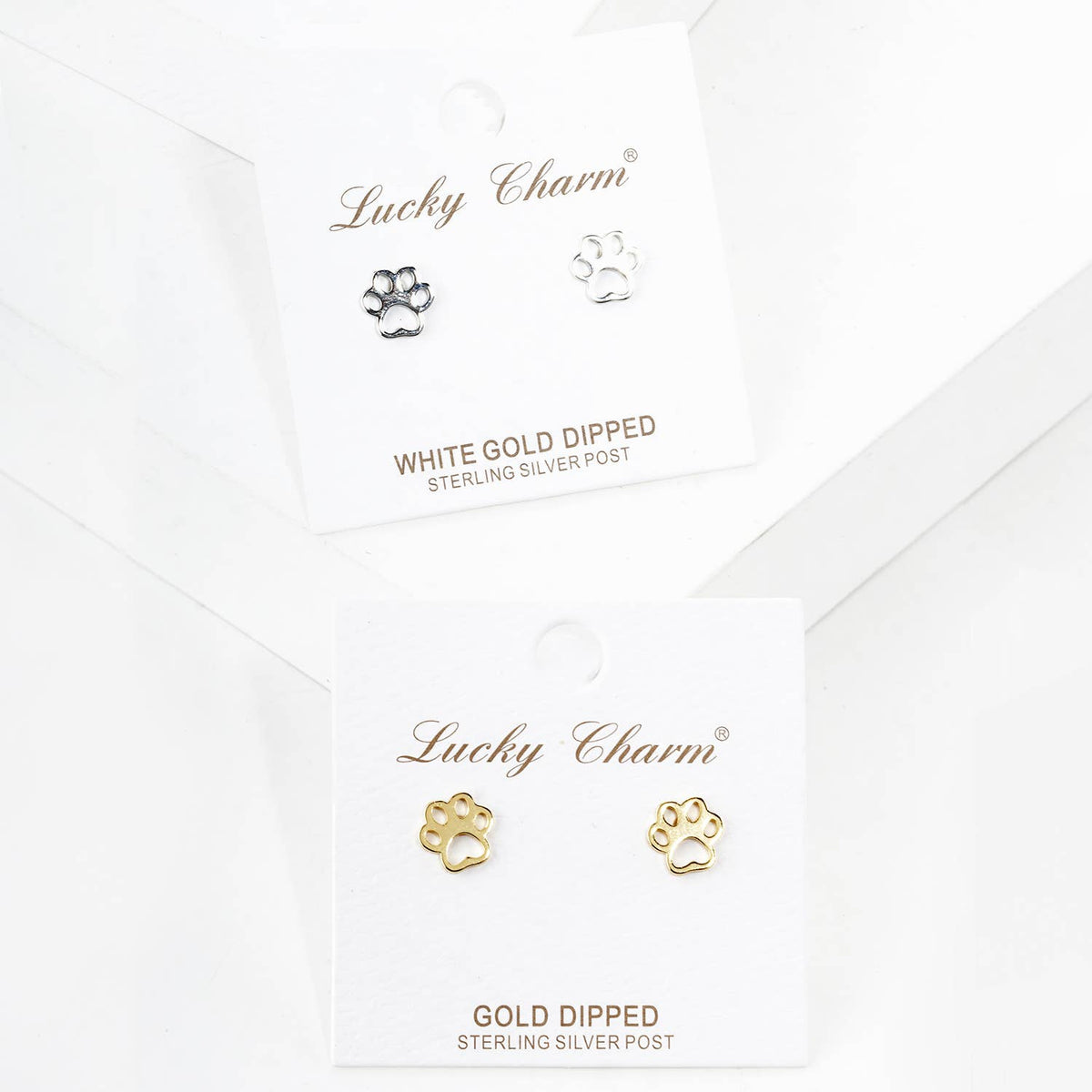 Dainty Paw Print Stud Earrings