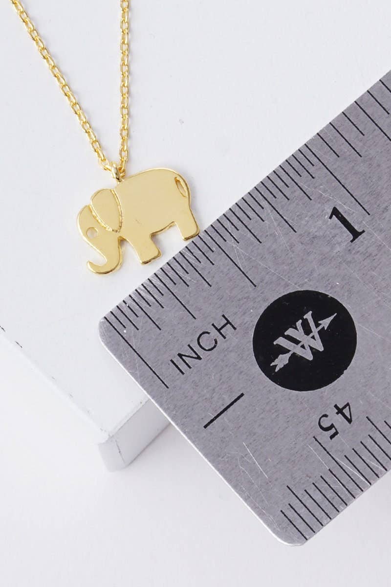 Gold Baby Elephant Necklace