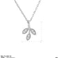 Olive Leaf Triple-Cluster Pendant Necklace